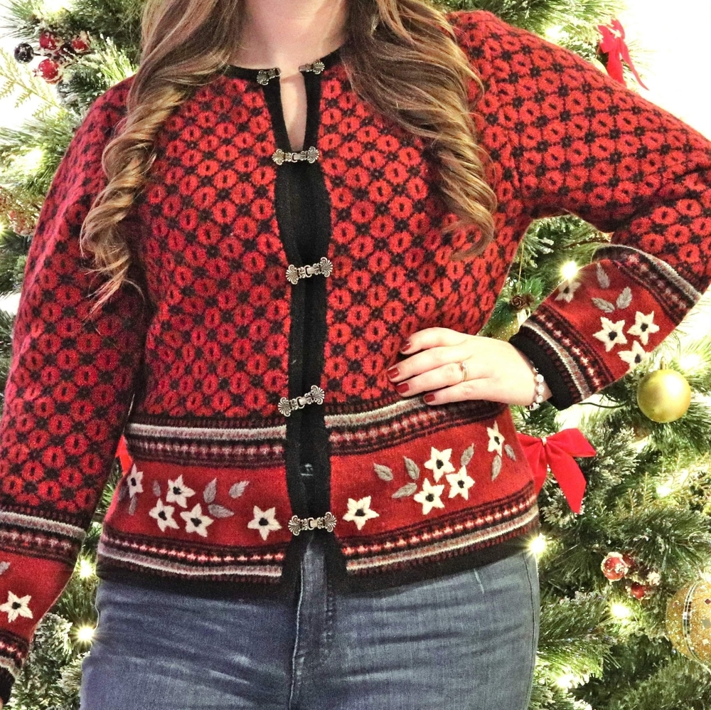 Woolrich Vintage Christmas Cardigan M *See Photos*